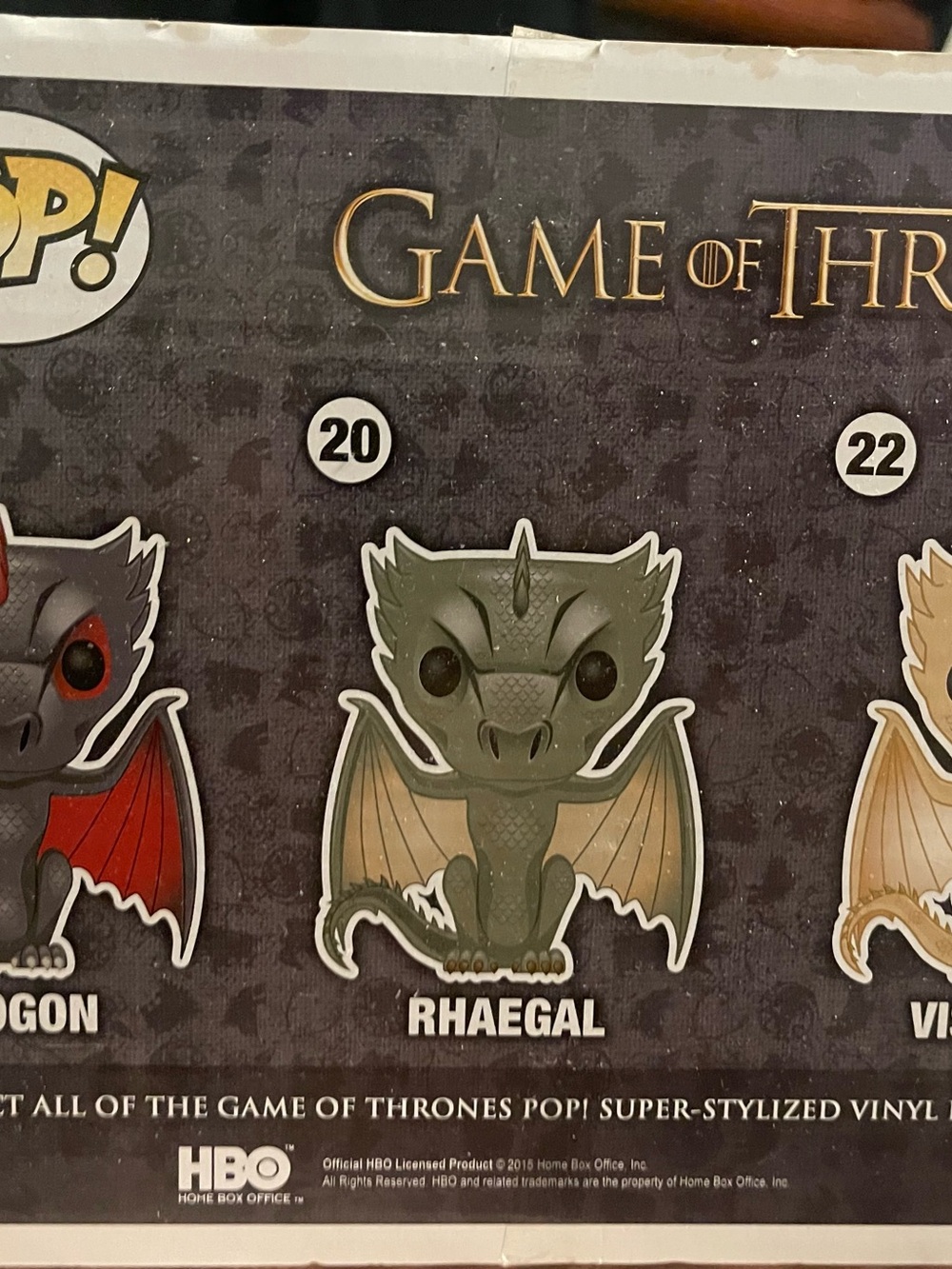 Funko Game of Thrones Metallic Teal and Gold Drogon Vinyl Figure - Picture 5 of 7